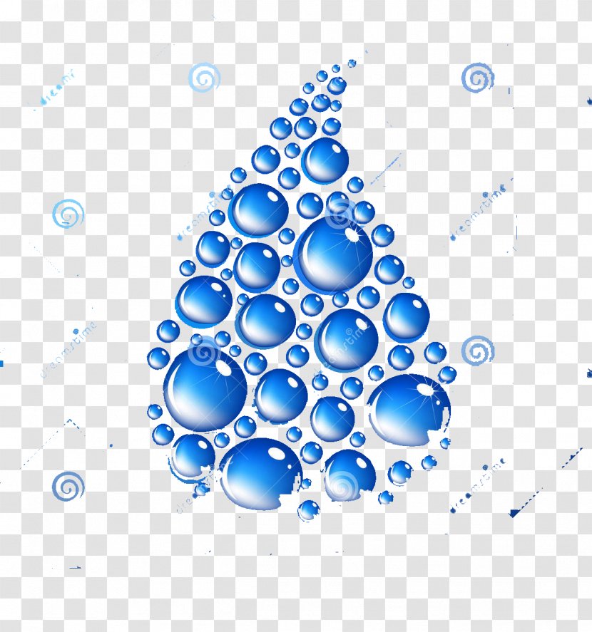 Water Drop Liquid Circle - Ice - Blue Little Droplets Transparent PNG