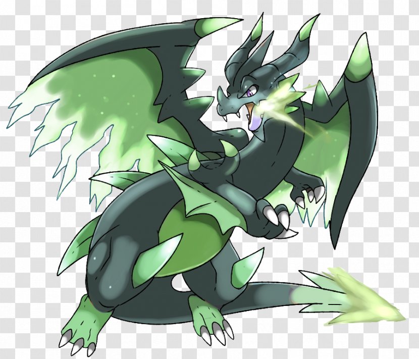 Pokémon X And Y Charizard Drawing Image - Pok%c3%a9mon - Green Flames Transparent PNG