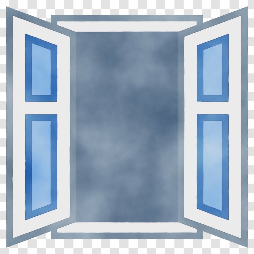 Background Watercolor Frame - Blue - Rectangle Picture Transparent PNG