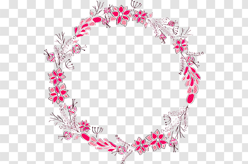 Pink Plant Flower Wreath Ornament Transparent PNG