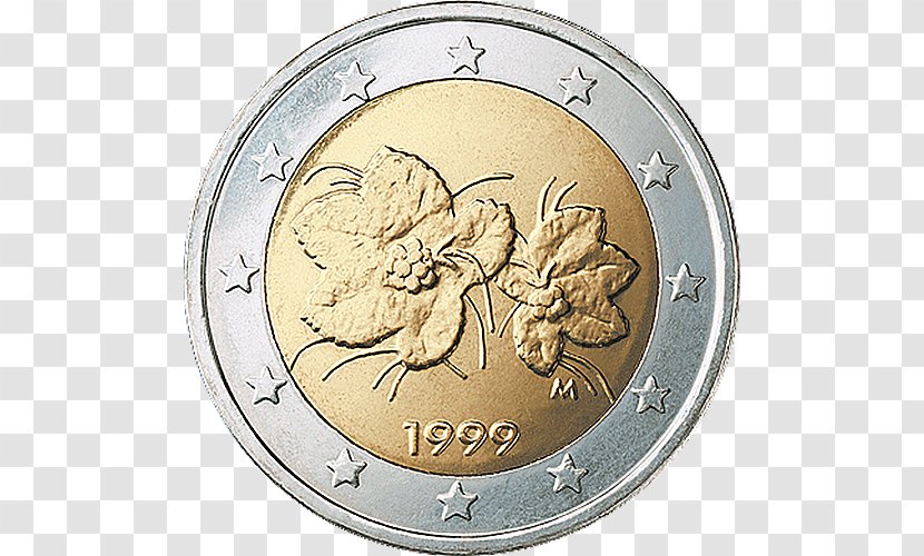 2 Euro Coin Finnish Coins Commemorative Transparent PNG