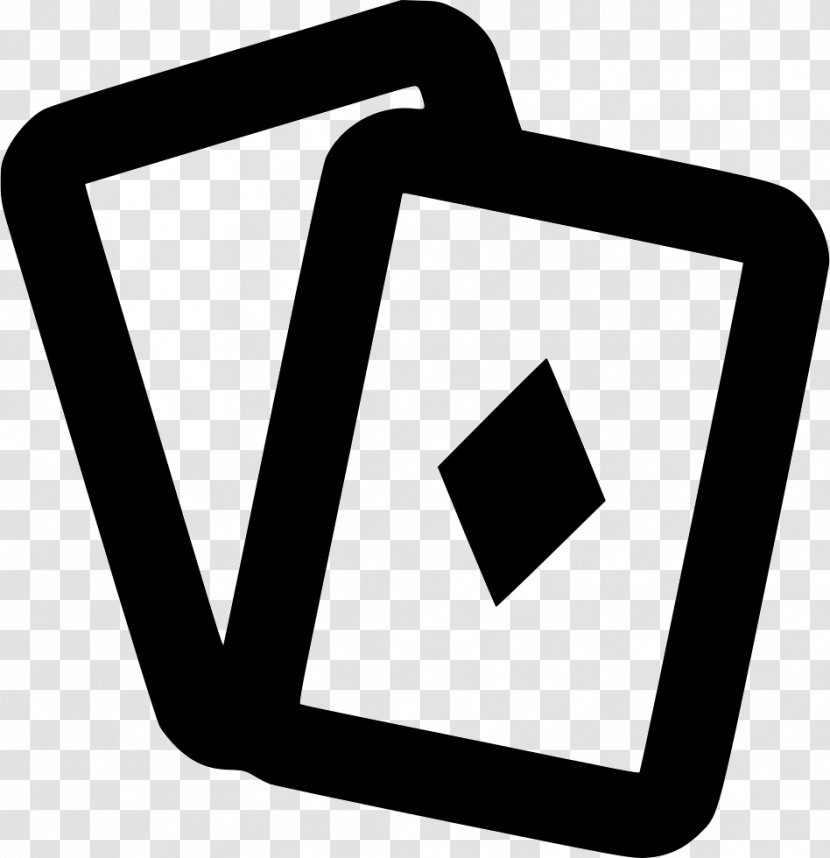 Playcards Icon - Cdr - Black And White Transparent PNG
