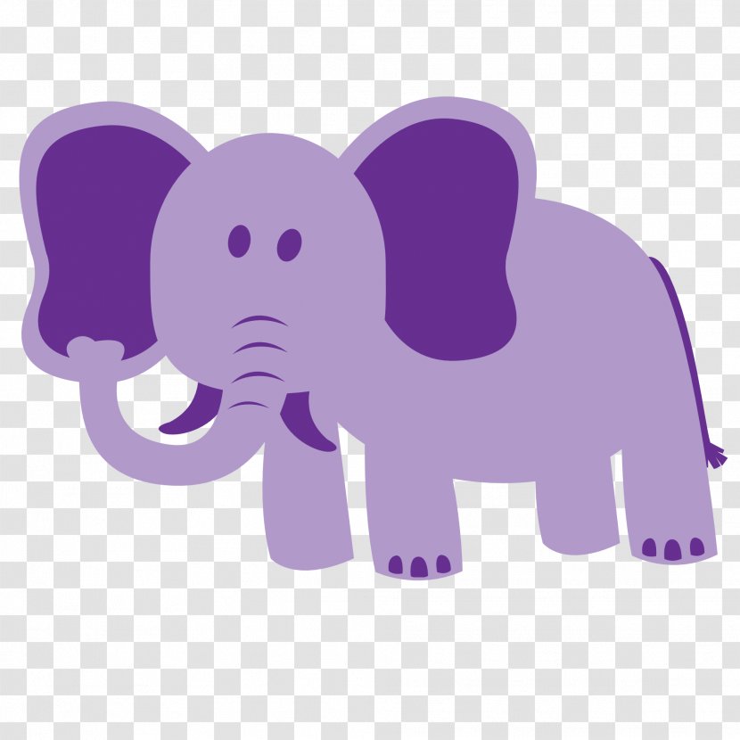 Elephant Purple Clip Art - Violet - Elephants Transparent PNG