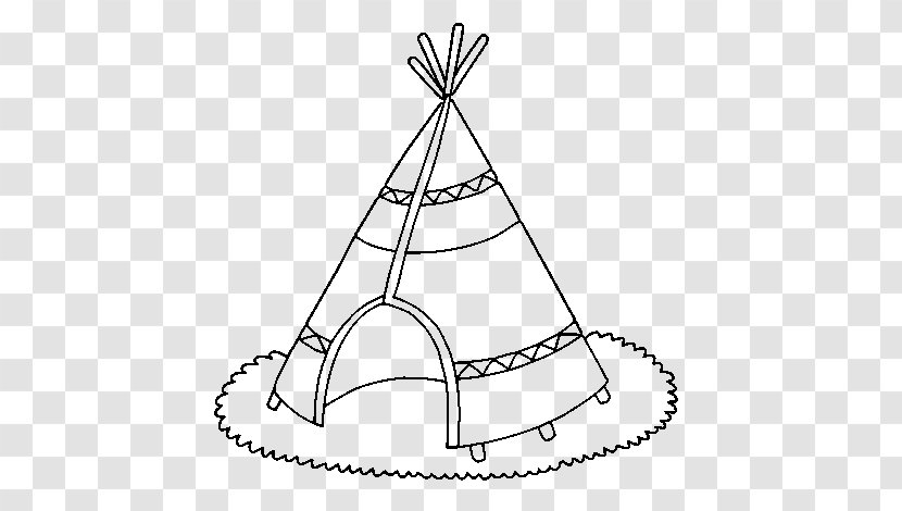 Drawing Indigenous Peoples Of The Americas Coloring Book Tipi Painting - Pen - Dibujos De Indios Apaches Transparent PNG