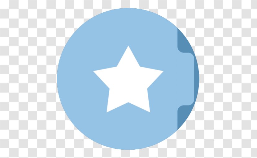 Electric Blue Star Point Symbol - Sport - Folder Bookmark Transparent PNG