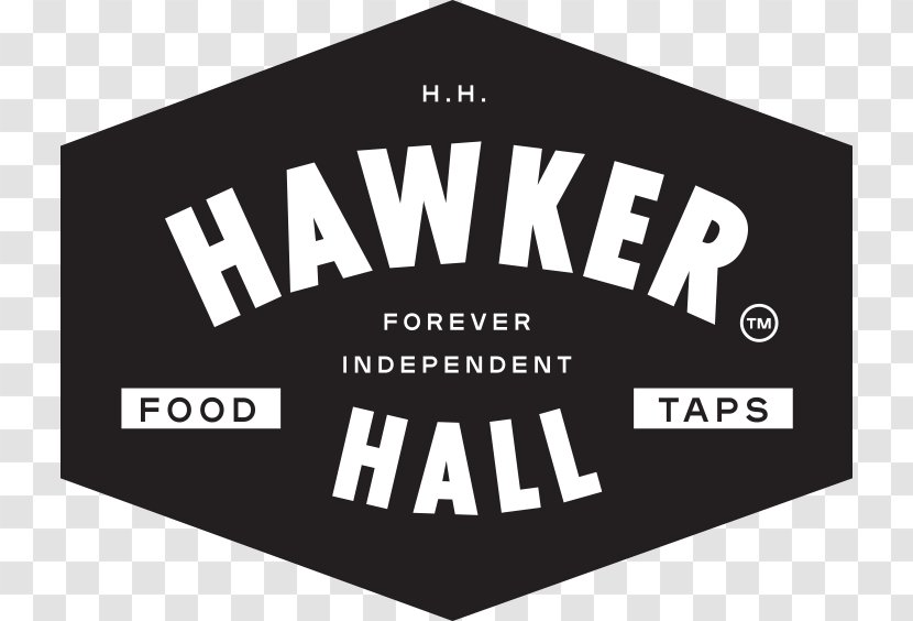 Hawker Hall T-shirt Restaurant Brand - Black And White Transparent PNG