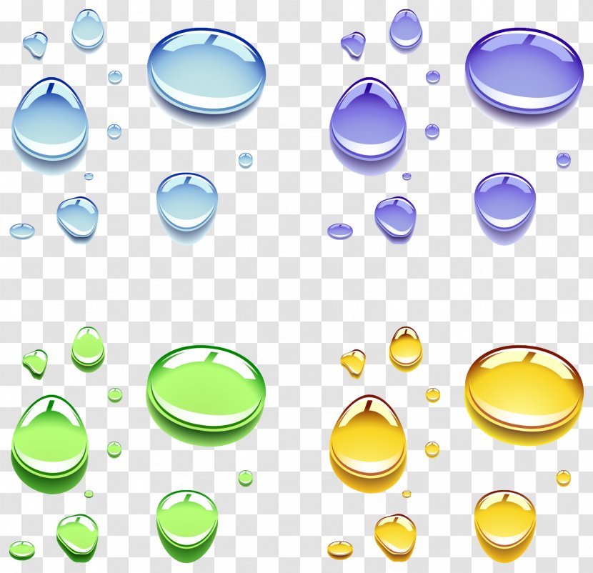 Drop Clip Art - Color Water Droplets Vector Transparent PNG