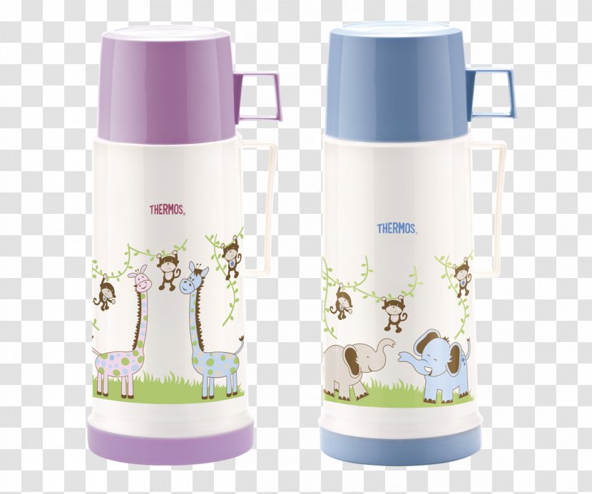 Plastic Bottle Thermoses Lilac - Zoom Transparent PNG