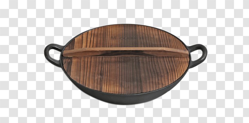 Pig Iron Stock Pot Lid Wok - Vintage Wood Raw Cast Transparent PNG