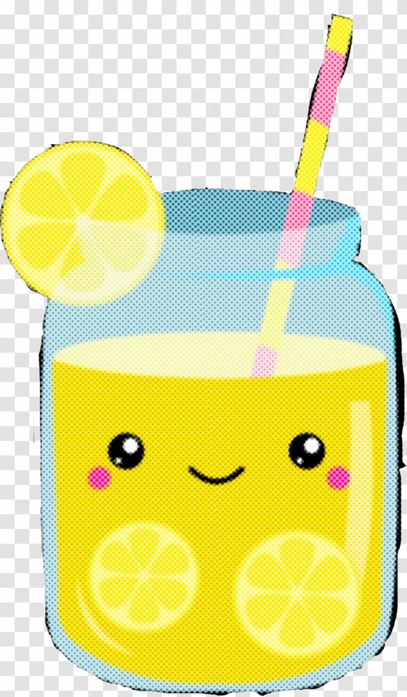 Yellow Clip Art Lemonade Citrus Drink - Lemon Smiley Transparent PNG