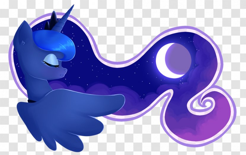 Princess Luna Pony Art Blue - Purple - Of The Night Transparent PNG