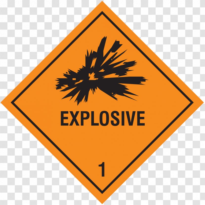 Dangerous Goods Placard Explosion Explosive Material Hazchem Transparent PNG
