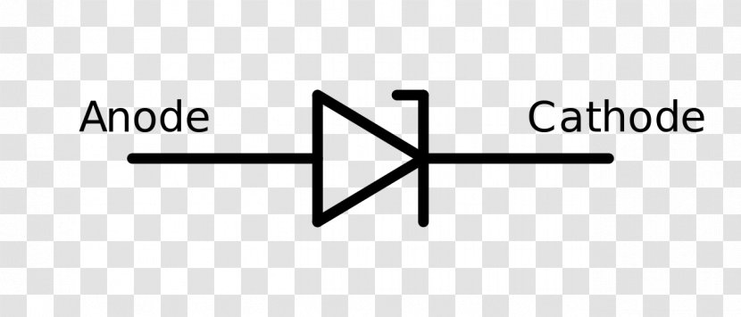 Tunnel Diode Electronic Symbol Schottky Circuit - Black And White Transparent PNG