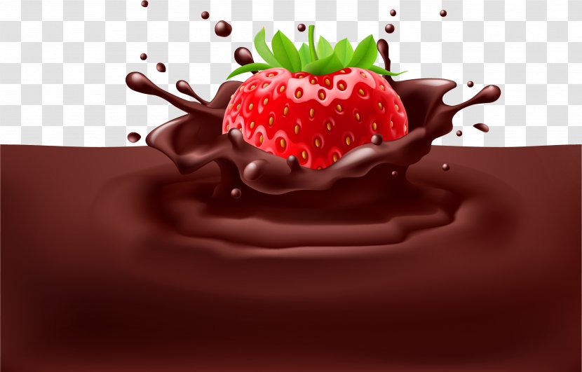 Strawberry Chocolate Food Clip Art - Frozen Dessert - Cartoon Brown Transparent PNG