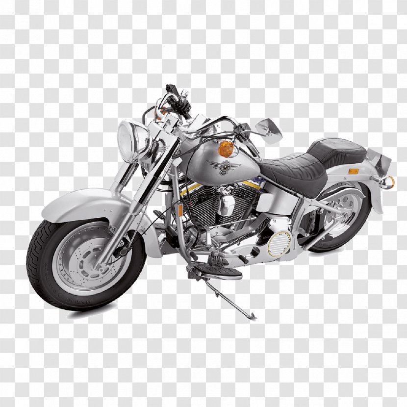 Harley-Davidson Fat Boy Motorcycle Softail Chopper Transparent PNG