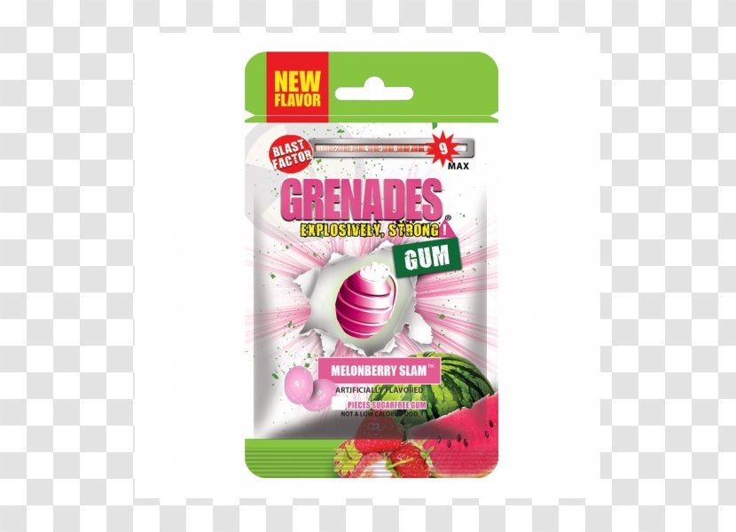 Chewing Gum Grenade 0 Peppermint Mentha Spicata - 5 - Melon Pieces Transparent PNG