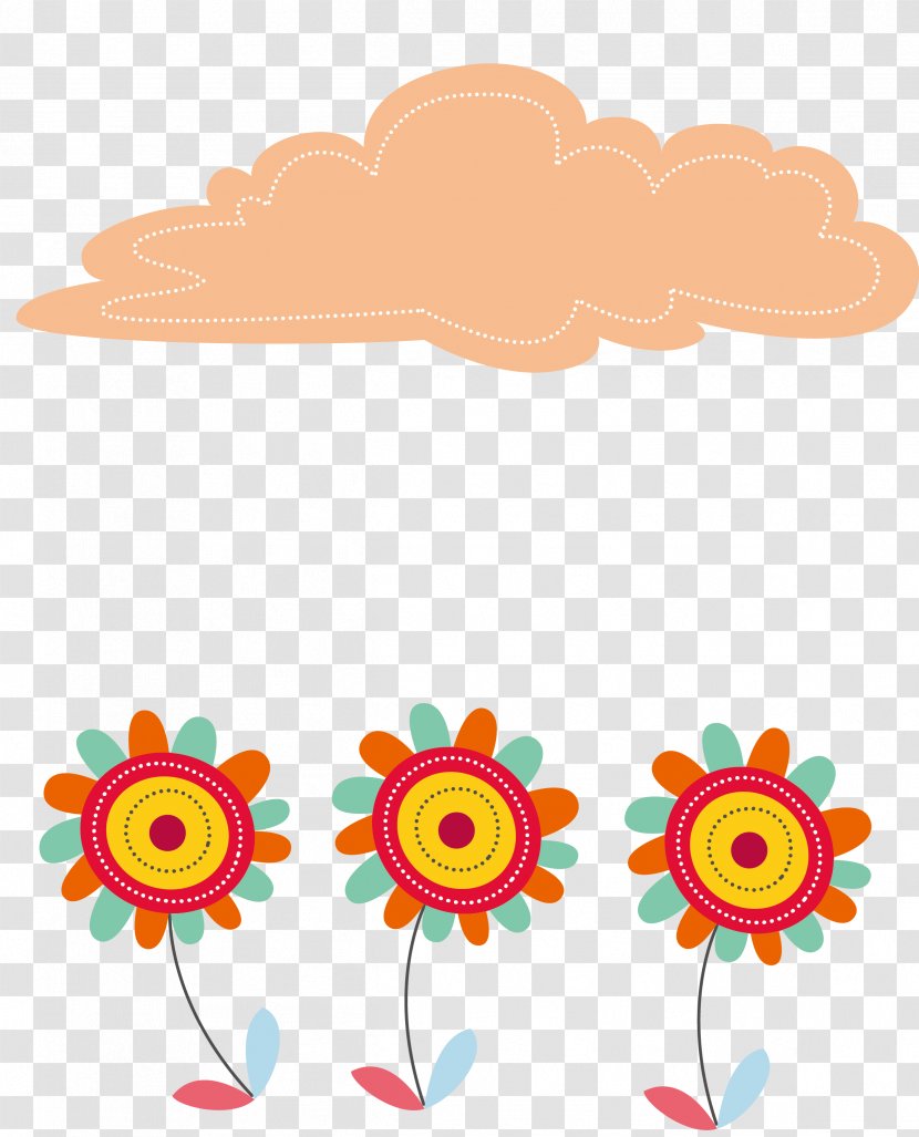 Cloud Flower Clip Art - Clouds And Flowers Transparent PNG