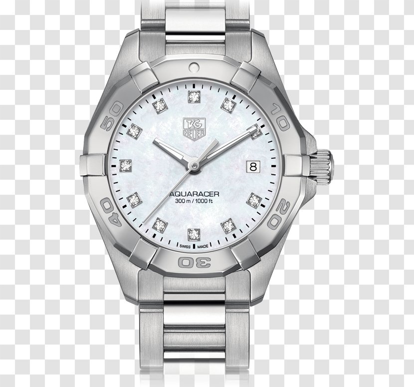 TAG Heuer Aquaracer Watch Jewellery Diamond - Steel Transparent PNG