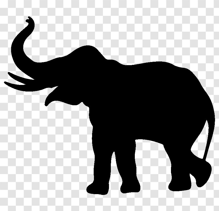 Silhouette Elephantidae Drawing Clip Art Transparent PNG