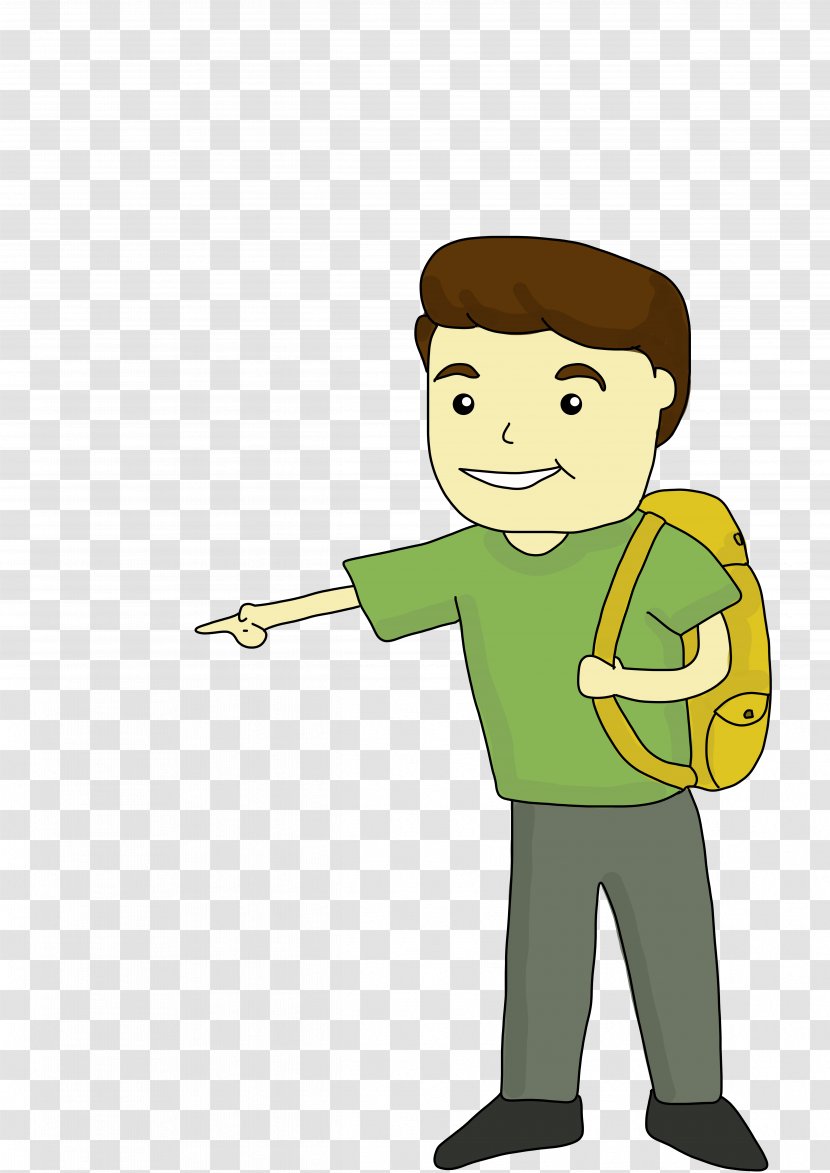 Backpack Child Philosophy Clip Art - Male - Man Cartoon Transparent PNG