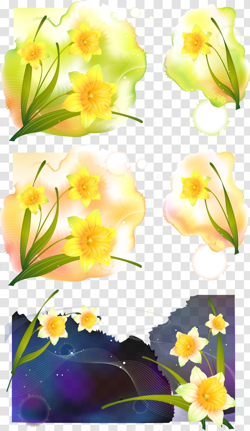 Vector Yellow Flowers - Vecteur - Flowering Plant Transparent PNG