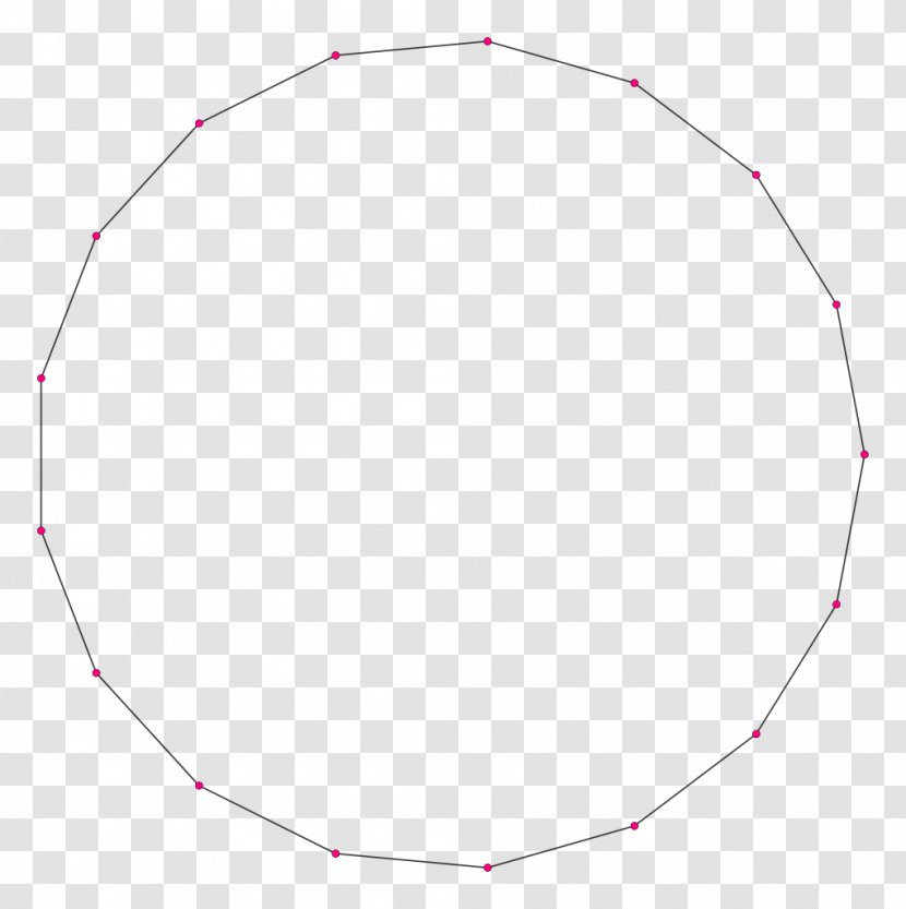 Octadecagon Regular Polygon Geometry Circle - Point Transparent PNG