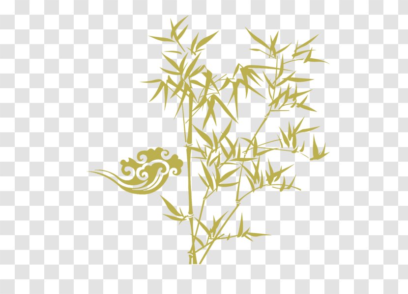 Bamboo Chinese Painting - Flower - Silhouette Material Transparent PNG