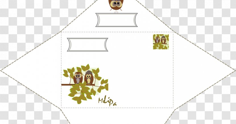 Paper Owl Envelope Stationery Sticker - Product - Border Transparent PNG