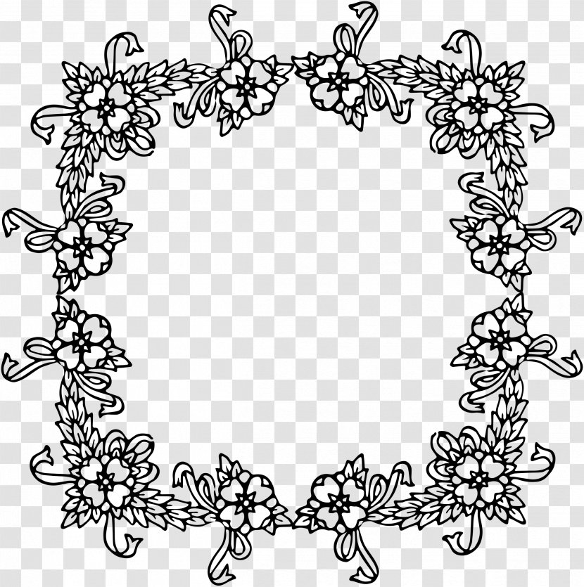 Drawing Coloring Book Clip Art - Line - Spring Wreath Cliparts Transparent PNG