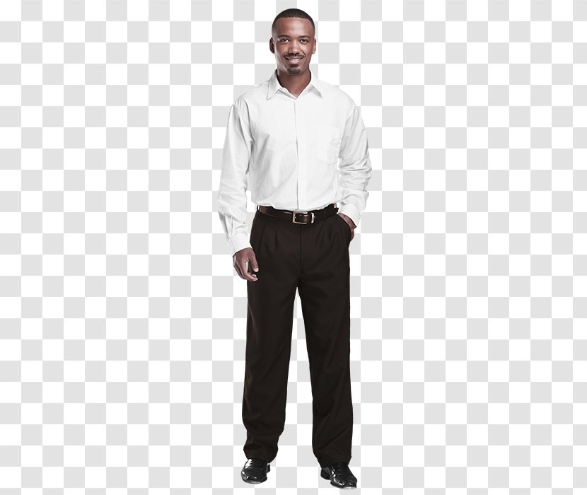Dress Shirt T-shirt Pants Clothing - White - Men's Trousers Transparent PNG