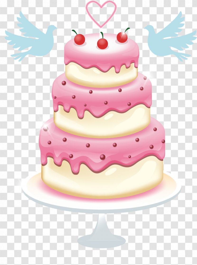 Birthday Cake Wedding Dobos Torte Layer - Toppings - Vector Hand-painted Multilayer Transparent PNG