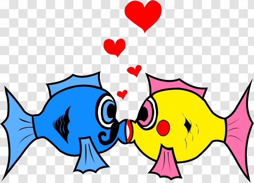 Kissing Gourami Cartoon Clip Art - Love Cliparts Transparent PNG