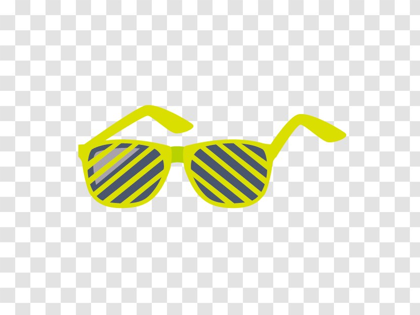 Sunglasses Yellow Cartoon Drawing - Sun Glasses Transparent PNG