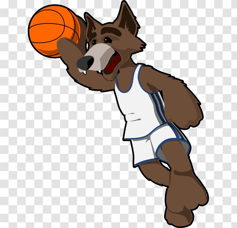 Gray Wolf Basketball Ball Game Clip Art - Cartoon - Pictures Of Transparent PNG