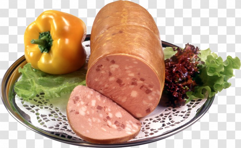 Hamburger Salami Bacon Sausage - Knackwurst Transparent PNG