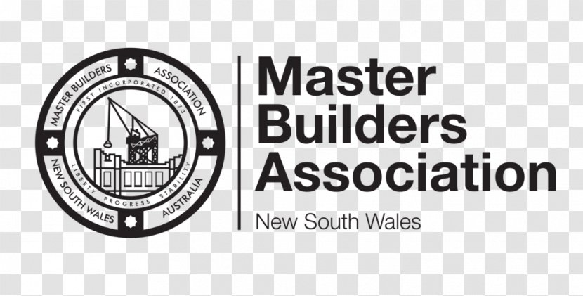 Master Builders Association Of NSW Logo Organization Brand Master's Degree - Black And White Transparent PNG