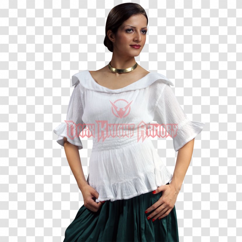 T-shirt Shoulder Blouse Sleeve Outerwear - White Transparent PNG