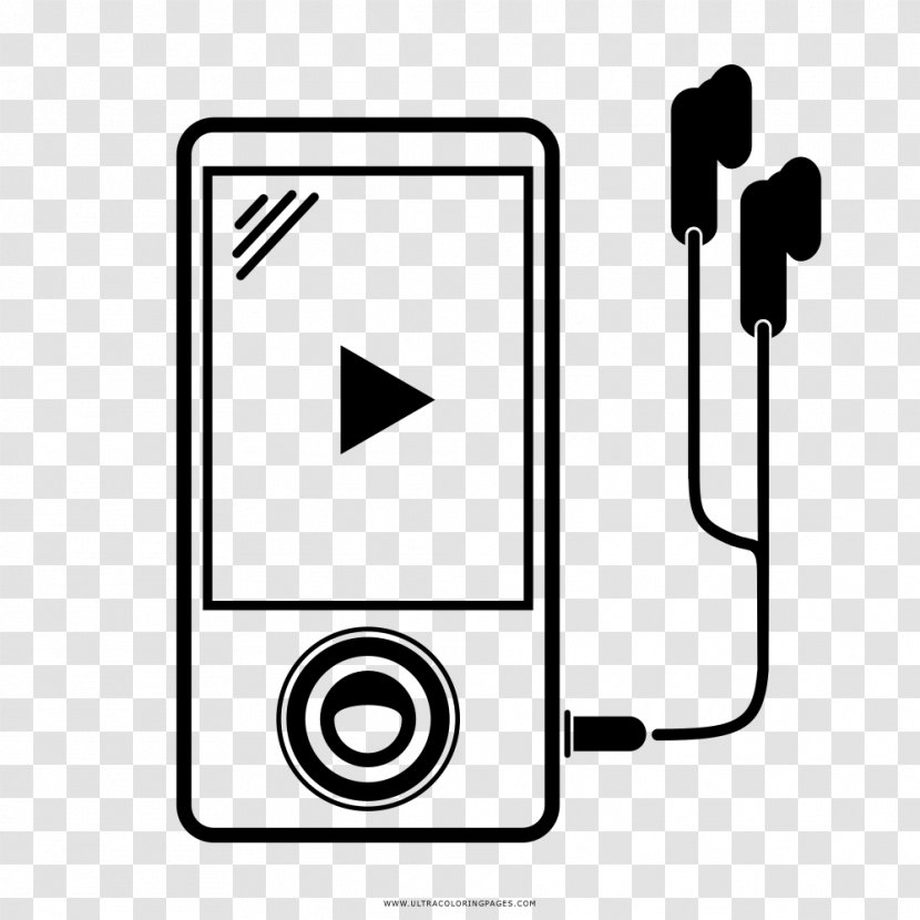 Drawing Walkman MP3 Player Coloring Book - Symbol - Painting Transparent PNG