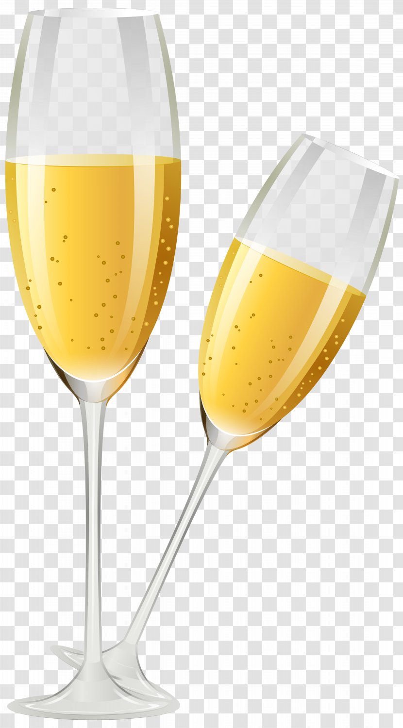 White Wine Champagne Cocktail Beer - Glass - Glasses Transparent Clip Art Image Transparent PNG