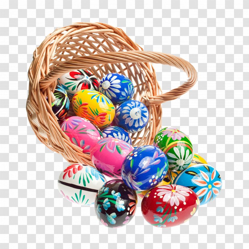 Easter Egg Pysanka Icon - Basket - Colorful Eggs Transparent PNG