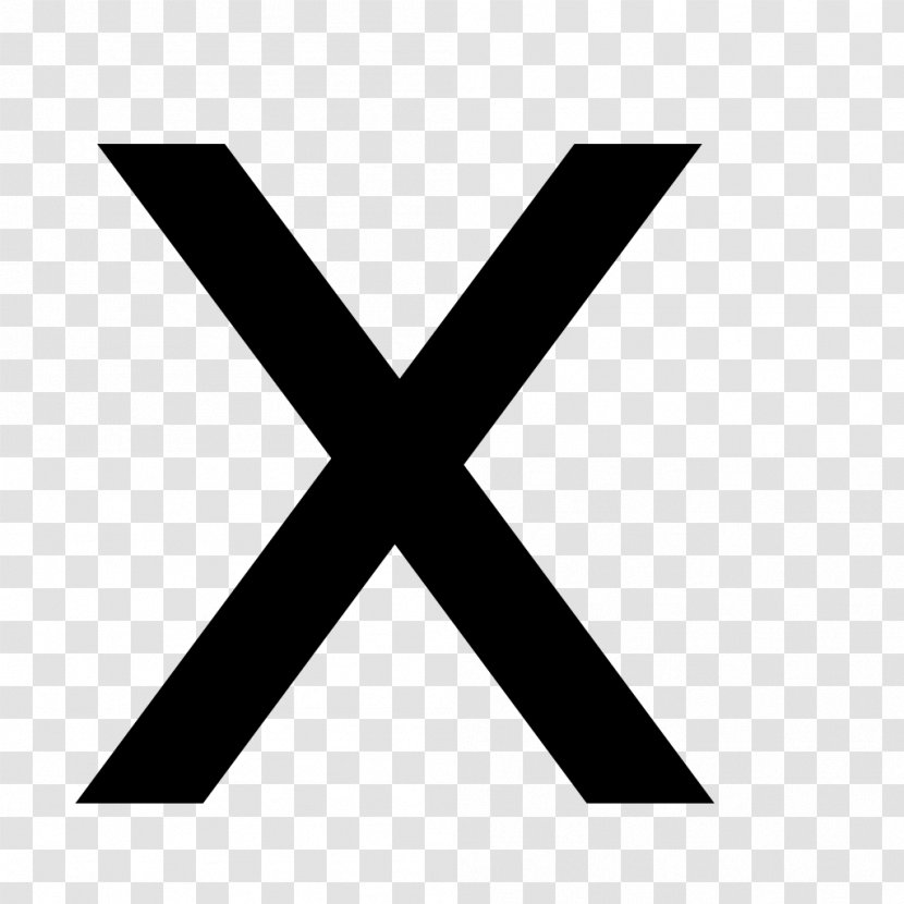 Letter Case X Alphabet - Serif Transparent PNG