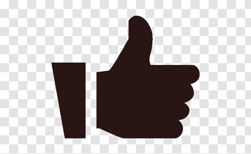 Thumb Signal Like Button - Finger - Silhouette Transparent PNG