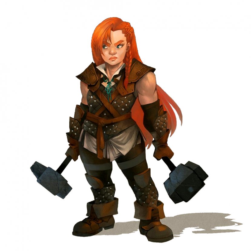 Dungeons & Dragons Pathfinder Roleplaying Game D20 System Dwarf Female - Fictional Character Transparent PNG