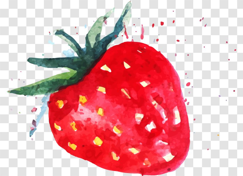 Strawberry Watercolor Painting Fruit Transparent PNG