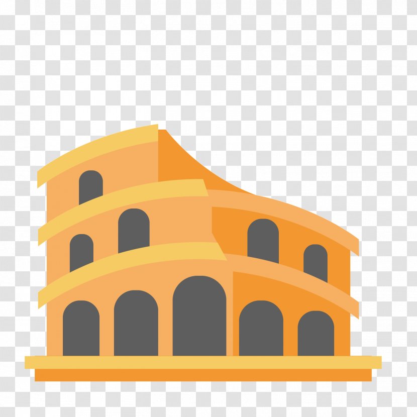 Colosseum Icon - Ico - Yellow Transparent PNG