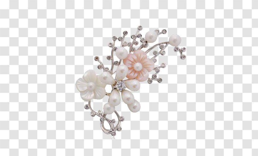 Pearl Brooch - Jewellery - Shell Flower Transparent PNG
