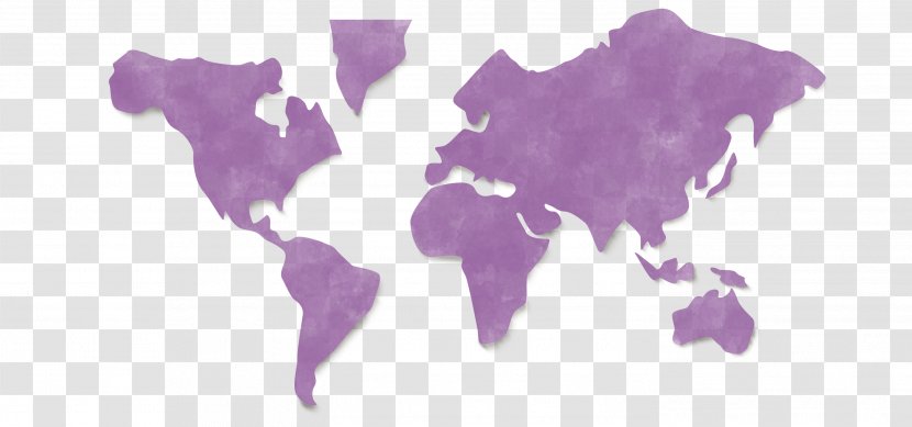 World Map Stock Photography Vector Graphics - Violet - Silhouette Monochrome Transparent PNG