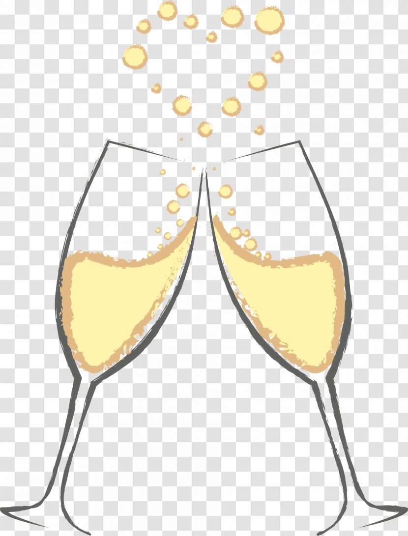 Champagne Glass Sparkling Wine - Glasses At A Feast Transparent PNG