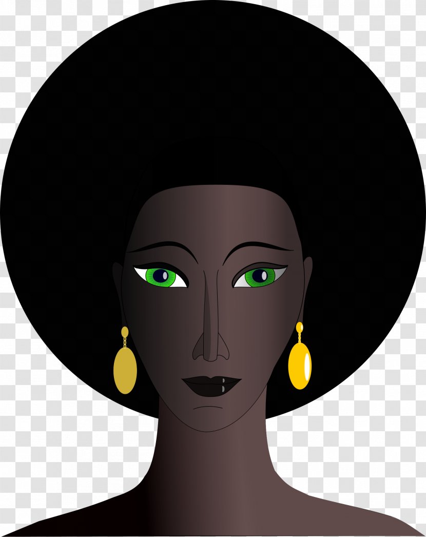 Woman Black Clip Art - Cartoon - Avatar Transparent PNG