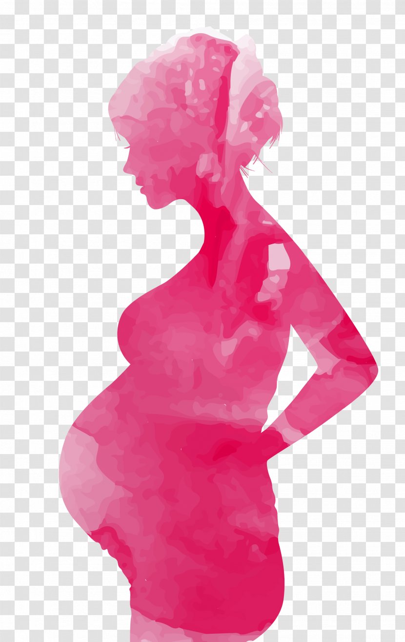 Mothers Day Pregnancy Child - Greeting Card - Red And Fresh Pregnant Women Decoration Pattern Transparent PNG